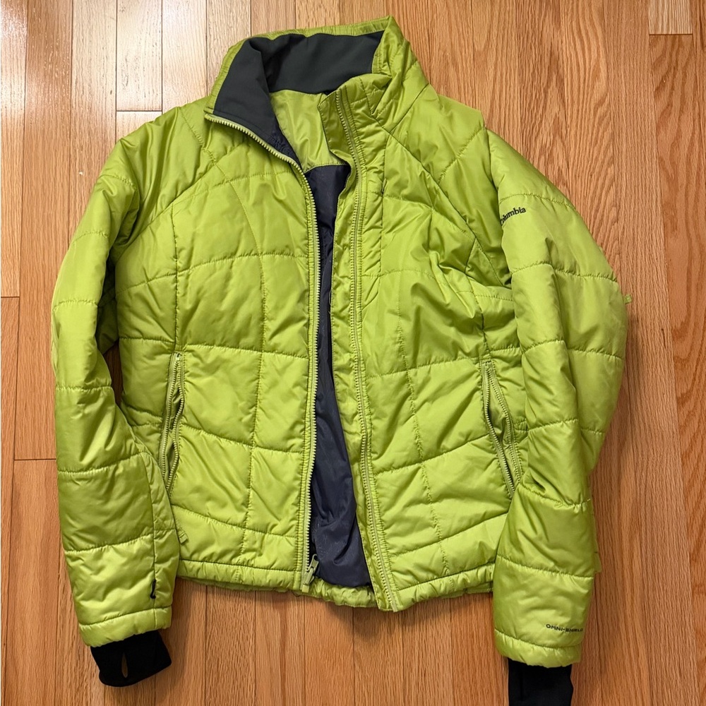 Columbia Chartreuse and Charcoal Jacket